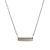 [ジュエル ボックス] JewelVOX ネックレス レディース 金属アレルギー対応 ショート プレート サージカルステンレス 大人 (シルバー)