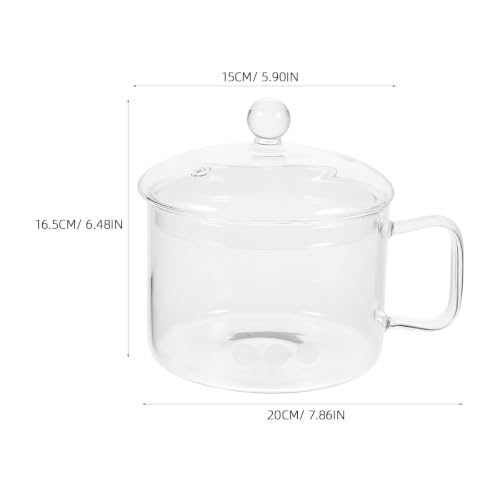 Olla de vidrio borosilicato Cabilock 1500ml de alta resistencia térmica 3