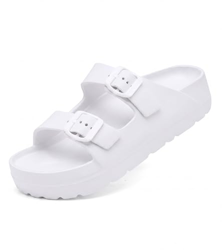 Image of Haifago Women's Platform Sandals with Arch Support, Summer Beach Slides Adjustable Buckle Comfortable Lightweight EVA Slip on Slide
