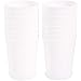 Juvale White Stadium Cups, Reusable Plastic Party Tumblers (16 Oz Plastic Cups, 16 Pack)
