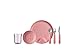 Mepal Mio – Kindergeschirrset - Deep Pink – 6-teilig, mit Kinderteller, Schälchen, Becher und Besteck-Set – Ideales Kindergeschenk - Spülmaschinengeeignet