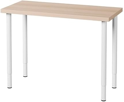 Ikea m69590232 Linmon Linmon Desk White Stain Oak / White 39.4 x 17.7 inches 100 x 45 cm