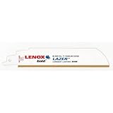 LENOX Tools 210946114GR Gold Power Arc Reciprocating Saw Blade, For Thick Metal, Medium Metal Cutting, 6-inch, 14 TPI, 5-Pack
