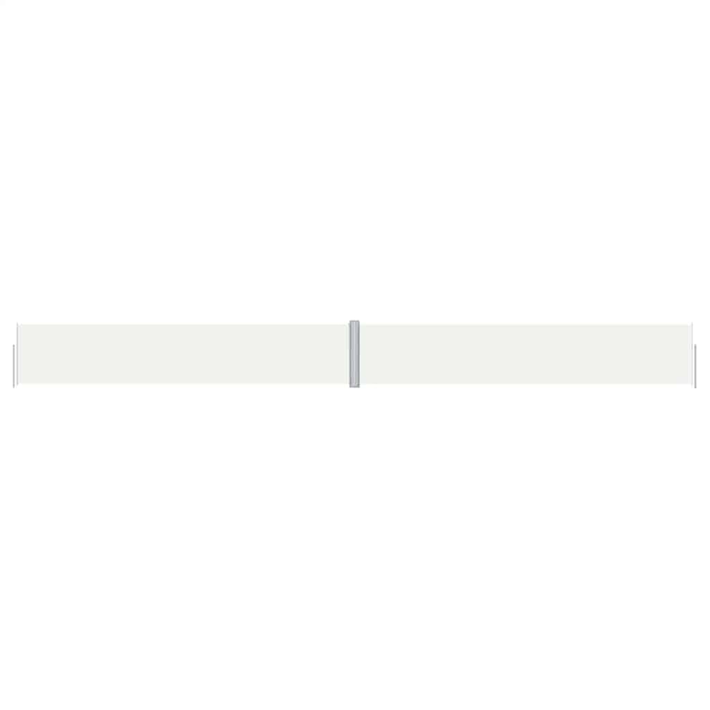 vidaXL Retractable Side Awning Outdoor Garden Patio Terrace Balcony Backyard Windscreen Privacy Sun Protection Screen Cream 117x1200 cm