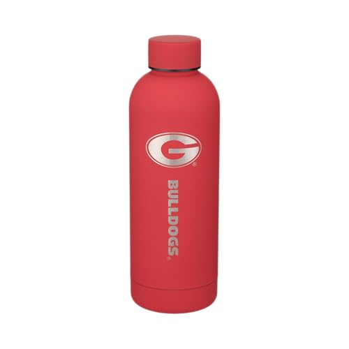 The Memory Company Officially Licensed 17oz Rubberized Water Bottle (Engraved), University of Georgia