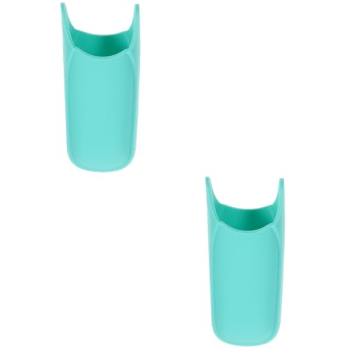 2 piezas de funda resistente al calor de silicona para herramientas de peinado, diseño suave antideslizante para rizadores y planchas de pelo, protege superficies y mejora el agarre, color verde claro