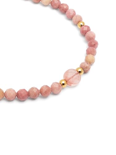 Miniatura 3 de SINGULARU - Pulsera Amulet. Acero con Baño en Oro de 18 Kt y Piedra Natural. Joyas Para Mujer.