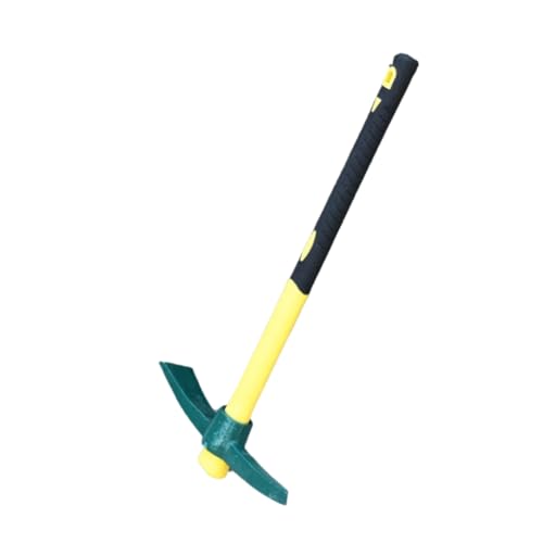 KDBT つるはし除草マトック鍬 ?鋼 防滑グリップ 取り外し可能 家庭菜園用小型ガーデンピックハンドツール 園芸 農作業 開墾 キャンプ 災害対策に 頑丈なツルハシ 1本 (B-ラバーハンドル 大型【尖頭平頭】)