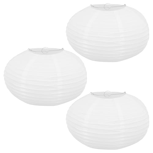 HOMSFOU 3 Pièces Abat-Jour Lanternes Du Festival Du Printemps Abat-Jour Lanternes En Papier e En Papier Ovale e Pliable Abat-Jour En e En Chinois