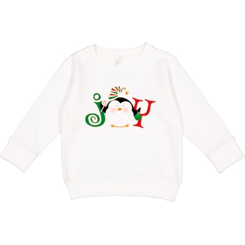 inktastic Christmas Penguin Joy 2 Toddler Sweatshirt 5-6 White 2d678