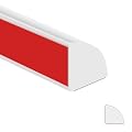 Flexible Quarter Round Molding,Flexible Molding Trim Self Adhesive,Quarter Round Trim,Peel and Stick Trim for Wall Edge Corner,Cabinet Edge,Countertops.(White)
