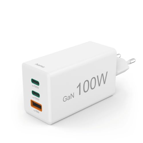 Hama USB Schnellladegerät, 2X USB C + 1x USB A, Mini Ladegerät, 100W