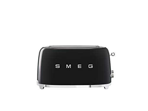 SMEG Grille-pain TSF02BLEU, acier, 2 compartiments, noir SMEG Grille-pain TSF02BLEU, acier, 2 compartiments, noir