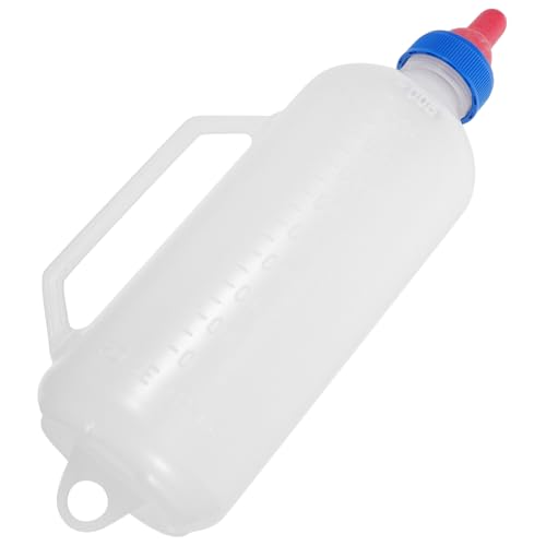 jojofuny Botella para Alimentar Corderos con Tetina Simuladora Gran Capacidad para Leche Botella Resistente para Corderos y Ganado Fácil Limpieza y Uso Desde Recién Nacidos hasta Destete