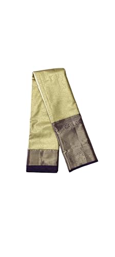 Generic gold kanchipuram silk saree in pure silk – image 2