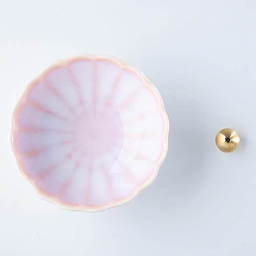 Asayu Japan Mini Sakura Lotus Incense Holder For Sticks 4.9 Inch (126 Mm), Traditional Made In Japan Small Ceramic Ash Catcher & Dettachable Brass Incense Burner Stand Set - Cherry Blossom Pink #TOP3