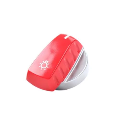 Interruptor de faro con perilla giratoria de luz antiniebla roja para renovar el mando de luces X5