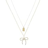Madison Tyler Gummy Bear Necklace | Layered Gold Necklaces for Women | Bear Bow Pendant Necklace for Women | Chain Adjustable Necklaces for Gift