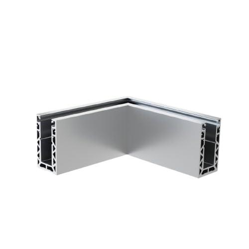 Profil d'angle 90 degre alu mat finition epure pour garde-corps