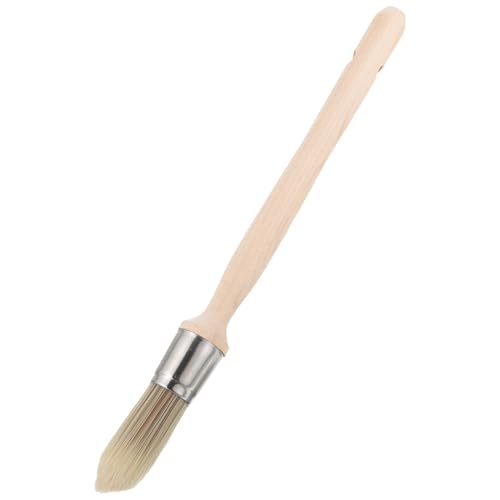DOITOOL Brosse à Peinture pour Bordures Outil De Précision avec Manche Bois Pinceau Rond pour Détails Et Pinceau Angle