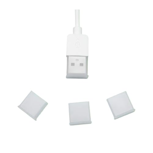 60 tapones USB macho transparentes de plástico reutilizables para puertos de PC y portátil