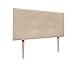 DHOME Kopfteil aus Kunstleder oder Stoff AQUALINE Pro, mit 2 Knöpfen und Beinen, gepolstertes Kopfteil, 90 x 105 cm mit Füßen (Betten 70/80/90), Kunstleder, Beige