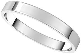 Jewels By Lux Sterling Silver Ultra-Lightweight Flat Band