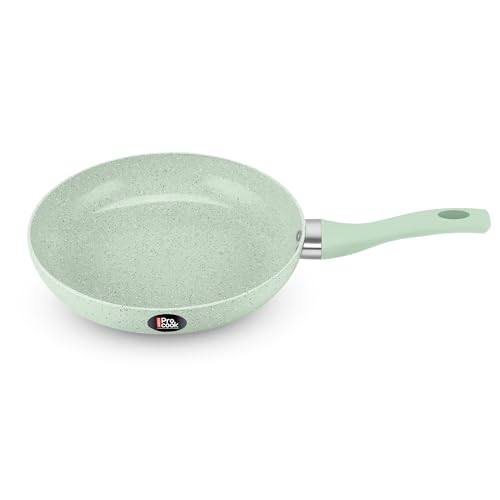 Image of MILTON Pro cook Induction Cookware & Gas Stove Friendly Non-Stick Fry Pan 22 cm | KFCC South Korean Ceramic | PFOA & PFAS Free | Healthy Low-Oil Cooking | Soft-Touch Handle | 2 Year Warranty | Green