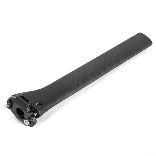 FUANA Tija de sillín de carbono para bicicleta de carretera, 340 mm de longitud, ángulo de 0 grados, compatible con modelos F8/F10/F12