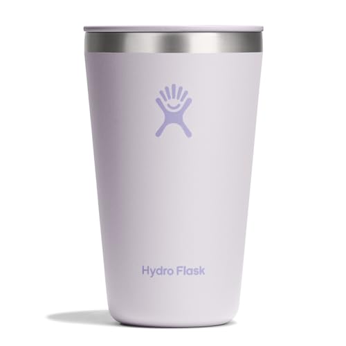 Hydro Flask All Around Tumbler Press-In Lid, Insulated Travel Mug, Stainless Steel Coffee Cup 16 Oz Cloud Pink