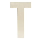 Wooden Letters 12 Inch, Big Wooden Letter T Shapes Cutouts Blank Unfinished Large Wood Alphabet Letters for DIY Crafts Wall Decor Painting Wedding Birthday Party Decoration Room Home Decorations