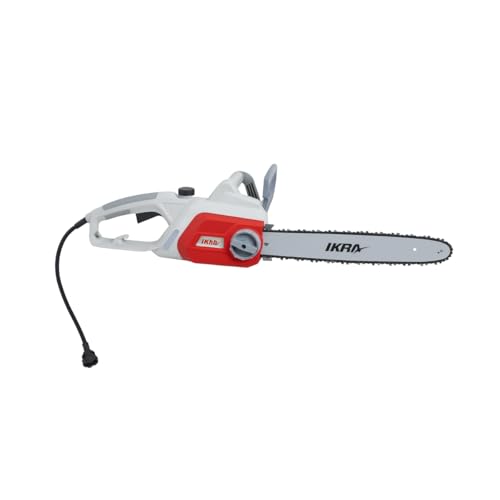 Ikra Tronçonneuse Electrique 2200W Guide Trilink 40 cm, Coupe Rapide, Anti-Vibration, Tension sans Outil, Lubrification Auto