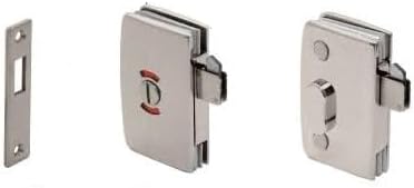 CRL Cerradura de puerta de cristal deslizante de níquel cepillado con indicador