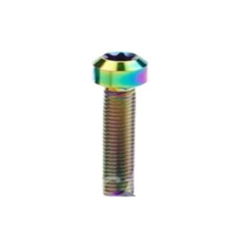 1pc Titanium Torx Cap Head Screw M4 M5 M6 M8 Six-Lobe Colourful Ti Bolts For Bicycle Motor Modify(Rainbow,M6X12)