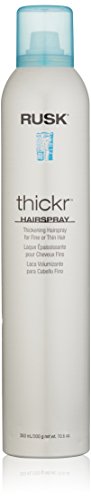 RUSK Thickening Hairspray, 10.6 Oz, Extra-Hold Hairspray, Delivers Powerful Texture and Shine, UV Blockers to Protect Color-Treated or Highlighted Hair