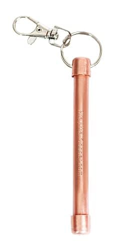 StayWell Pure Copper Hand Roller Keychain with Swivel Clip Closure - Made in the USA | Perfect for Vacation Travel No Touch Tool | Sustainable and