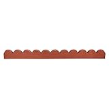 Rubberific Smart-Loc Rubber 4-Foot Scalloped Landscape Edging Border - 1 Pack, Red