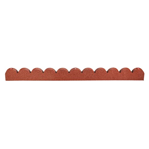 Rubberific Smart-Loc Rubber 4-Foot Scalloped Landscape Edging Border - 1 Pack Red