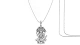 DENMOUS Sterling Silber (92,5% Reinheit) Gott Vishnu Kettenanhänger (Anhänger mit Kette) für Damen & Herren Reines Silber Lord Vishnu Kette Medaillon 77, S, Sterling Silber Aus Sterlingsilber