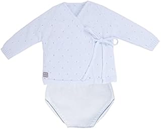 Minutus Jersey y Ranita bebé, Conjunto Aire, 100% Algodón (Azul Celeste, 1-3 meses)
