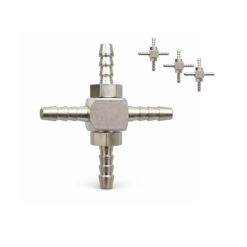 Image of Dental Chair Parts 2mm 4-Way Joint (Pack of 3) | Brass Connector for Dental Unit Water Pipe | Durable & Lightweight