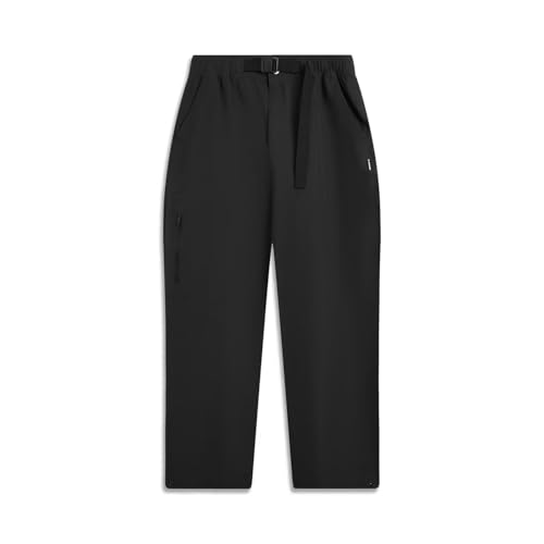 LI-NING Outdoor Series Men Softshell Pants Minimalist Water-Resistant Loose Fit Straight-Leg Cycling Pants AYKV591