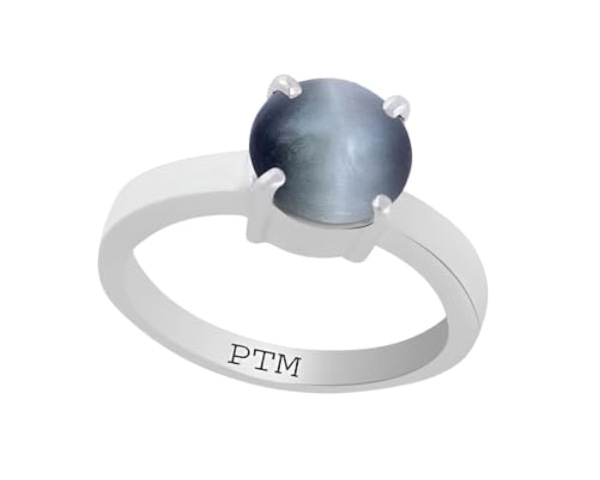 Unisex 925 Sterling Silver Cats Eye Astrological Ring