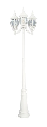 Designers Fountain 1923-WH Riviera Outdoor Post Lantern Light, White