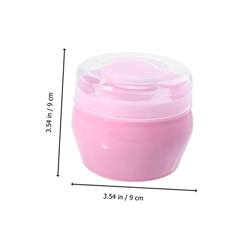 ibasenice 2 Conjuntos De Puff De Pelúcia Para Bebê Caixas De Pó De Bebê Transparentes Recipiente De