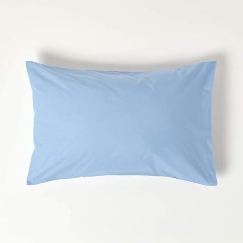 Homescapes 4er-Set Perkal Kissenbezug 48x74 cm blau, Kissenhülle mit Hotelverschluss, 100% ägyptische Baumwolle, Fadendichte 200 – Ansicht 1