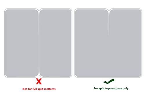 Waterproof Quilted Split Top King Mattress Protector Pad For Adjustable Bed With Upper Flex Soft Padded Topper Noiseless Fitted Matress Cover 32-34" Split From Head #TOP1