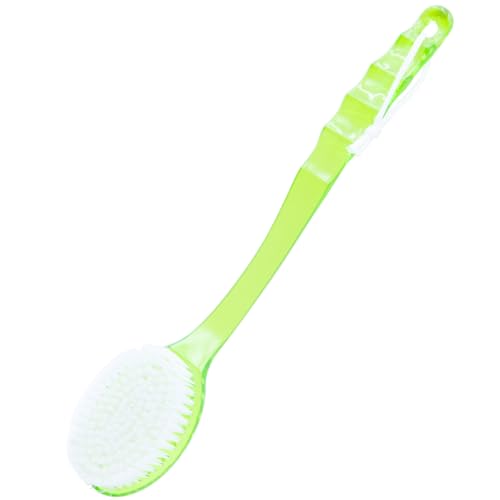 Cepillo Ducha de Mano de Mango Largo Cepillo de Bañarse para Ducha y Espalda Cepillo de Baño de Cepillo Espalda Ducha Cepillos de Baño para Exfoliar, Limpiar y Calmar La Piel(Verde)