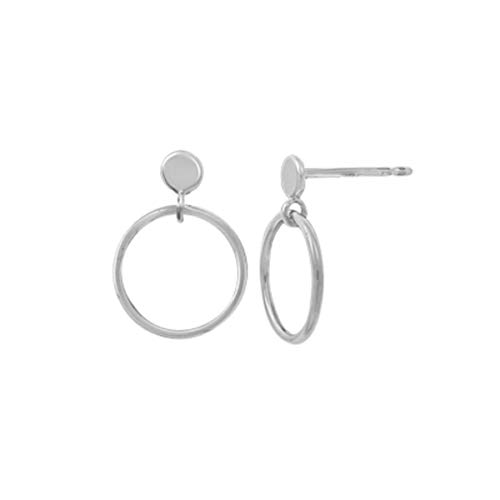 Boma Jewelry Sterling Silver Circle Drop Post Earrings2
