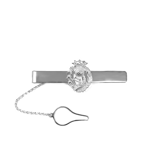 Pisacorbatas de magisterio en plata 925m de 54mm con grabado personalizable